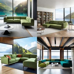 Green Modular Sofa